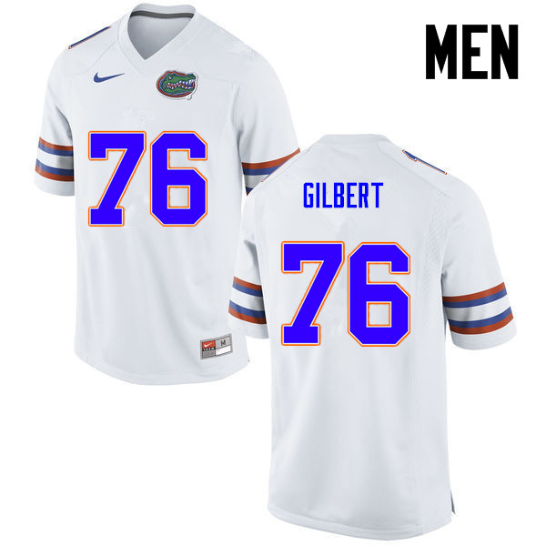 Men Florida Gators #76 Marcus Gilbert College Football Jerseys-White - Click Image to Close